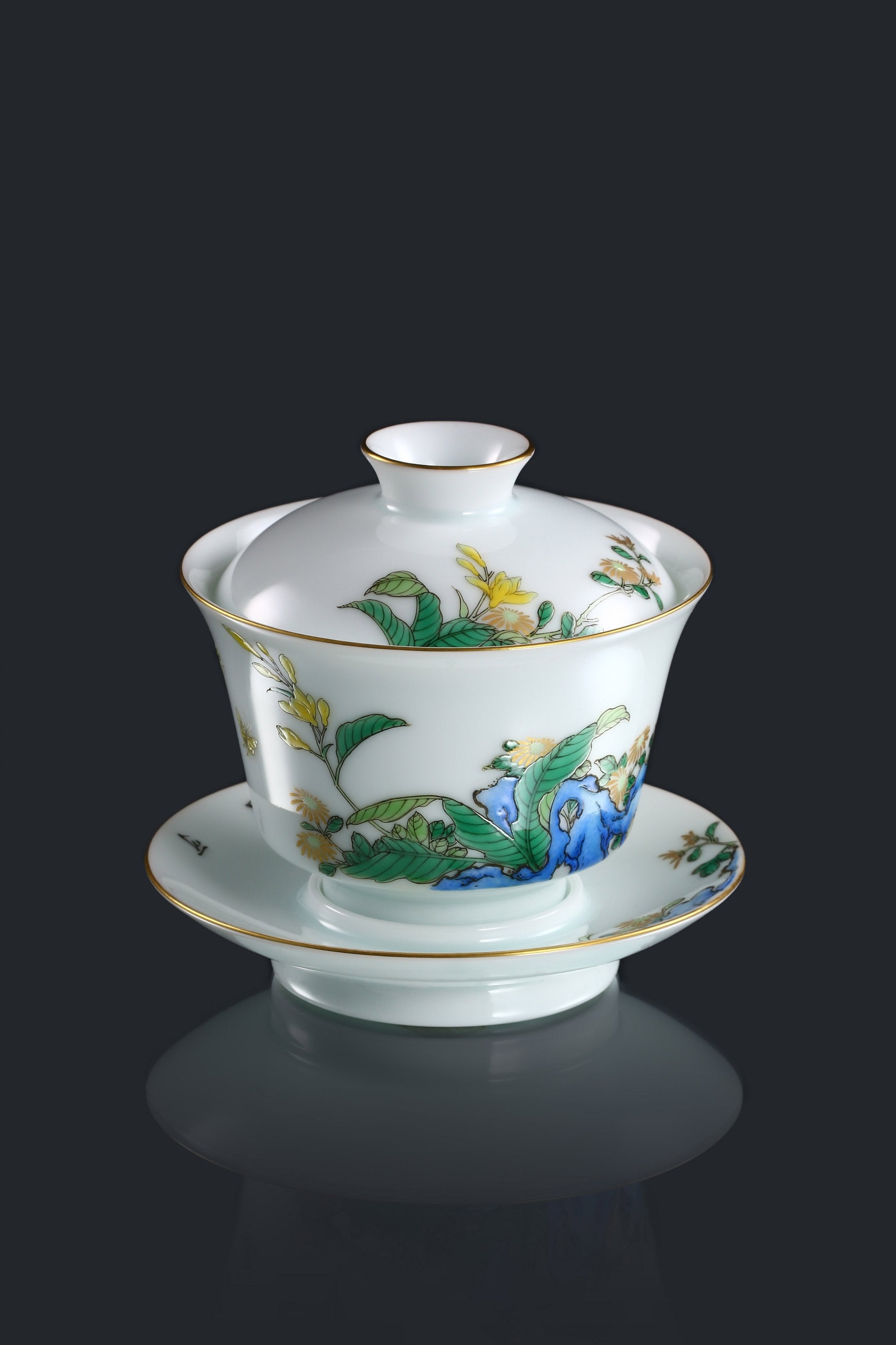 玉簪花盖碗/茗杯