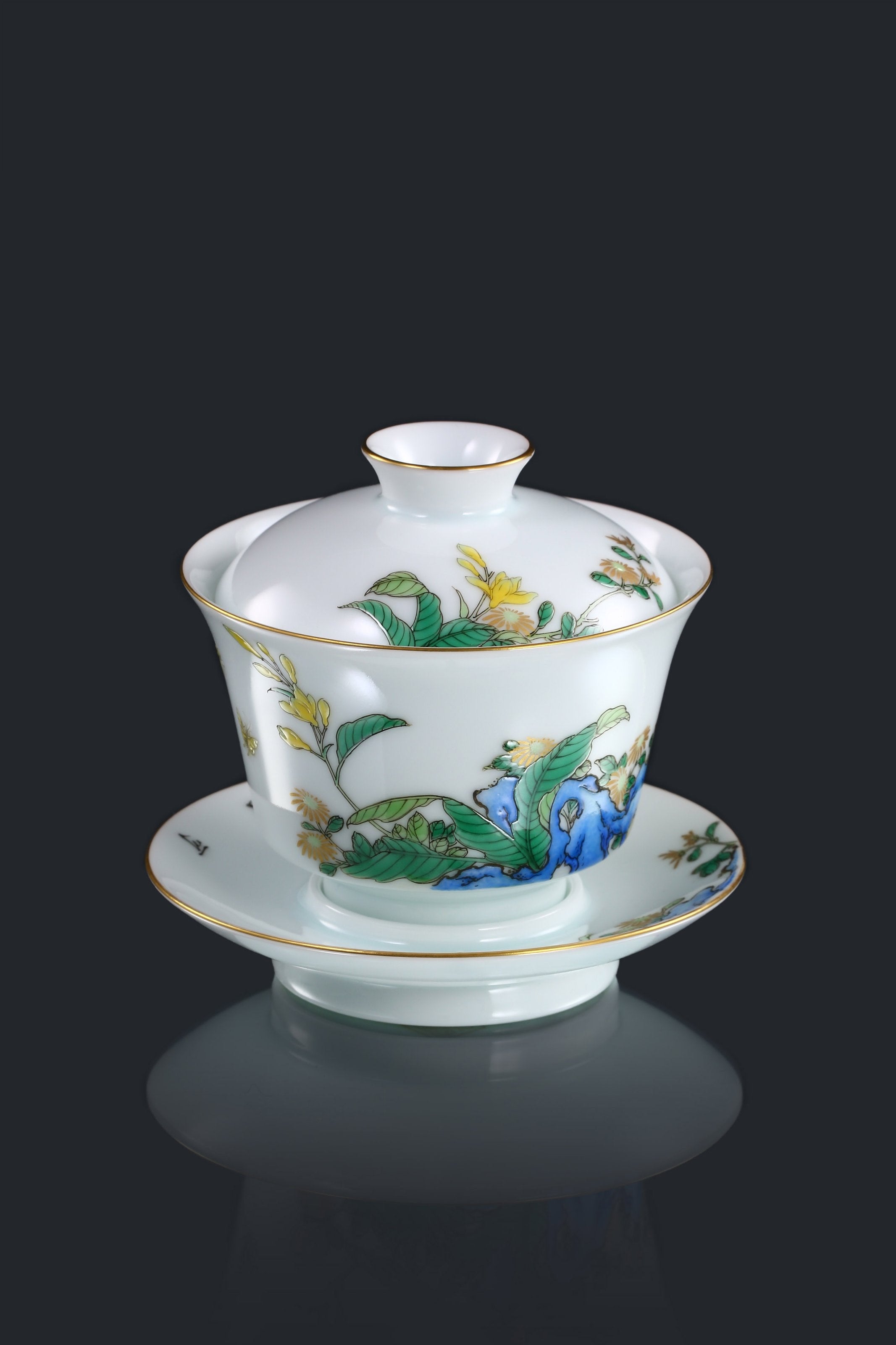 玉簪花盖碗/茗杯