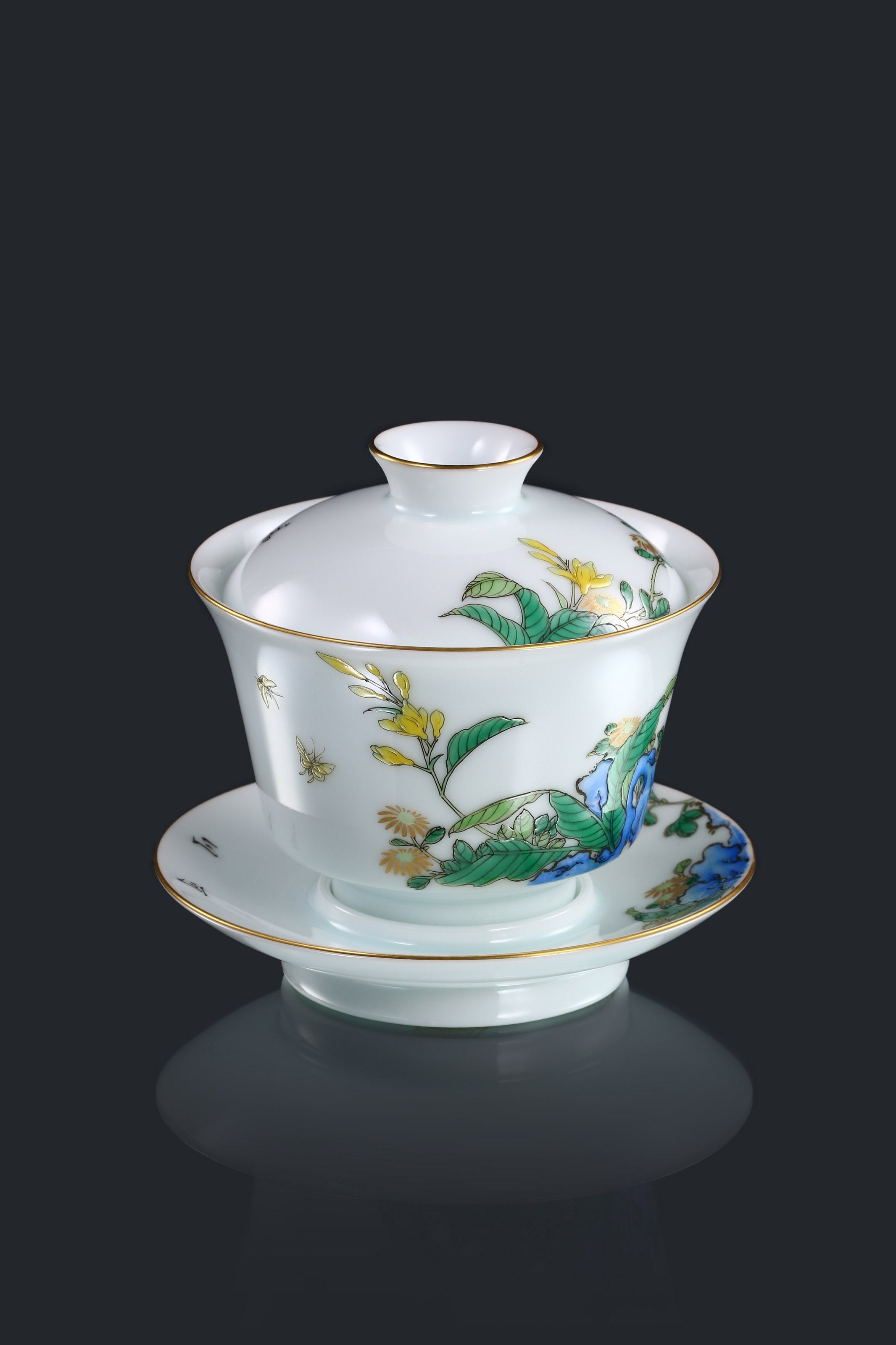 玉簪花盖碗/茗杯