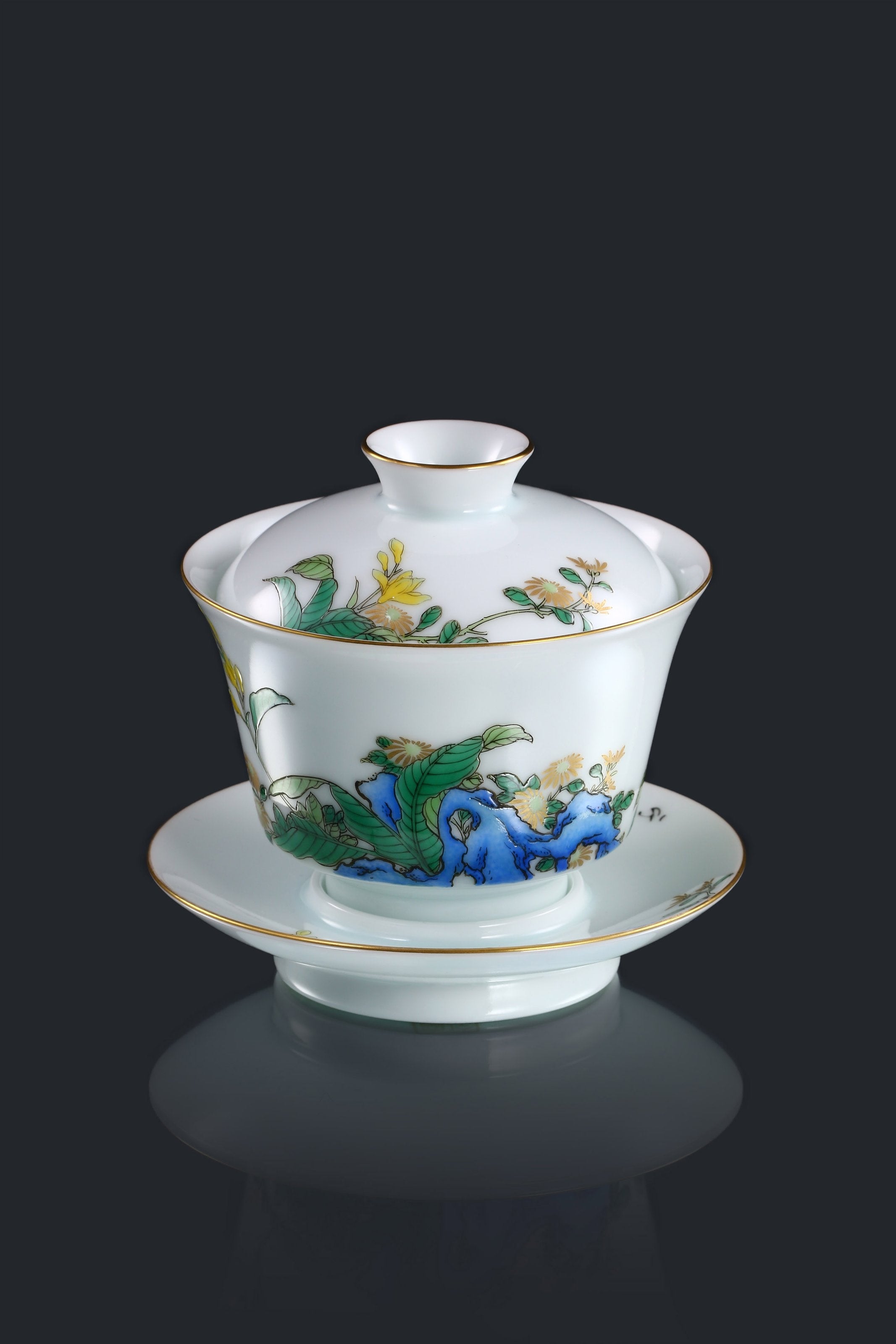 玉簪花盖碗/茗杯