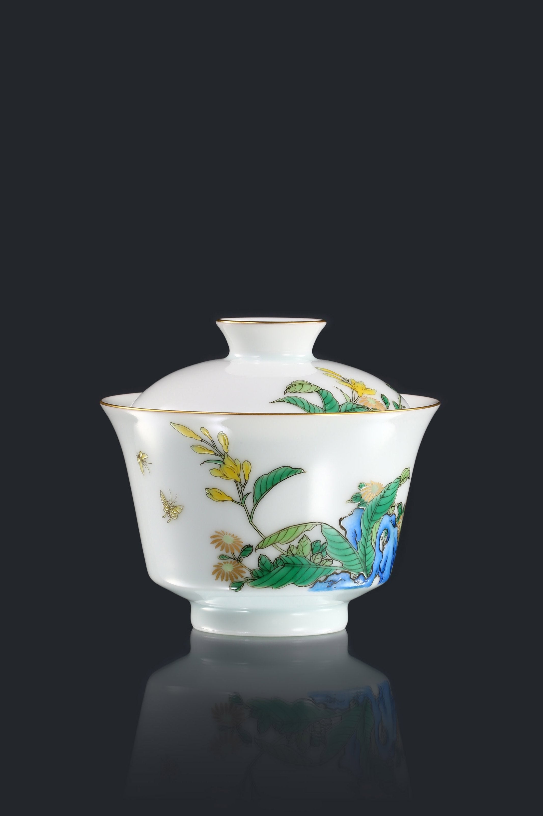 玉簪花盖碗/茗杯