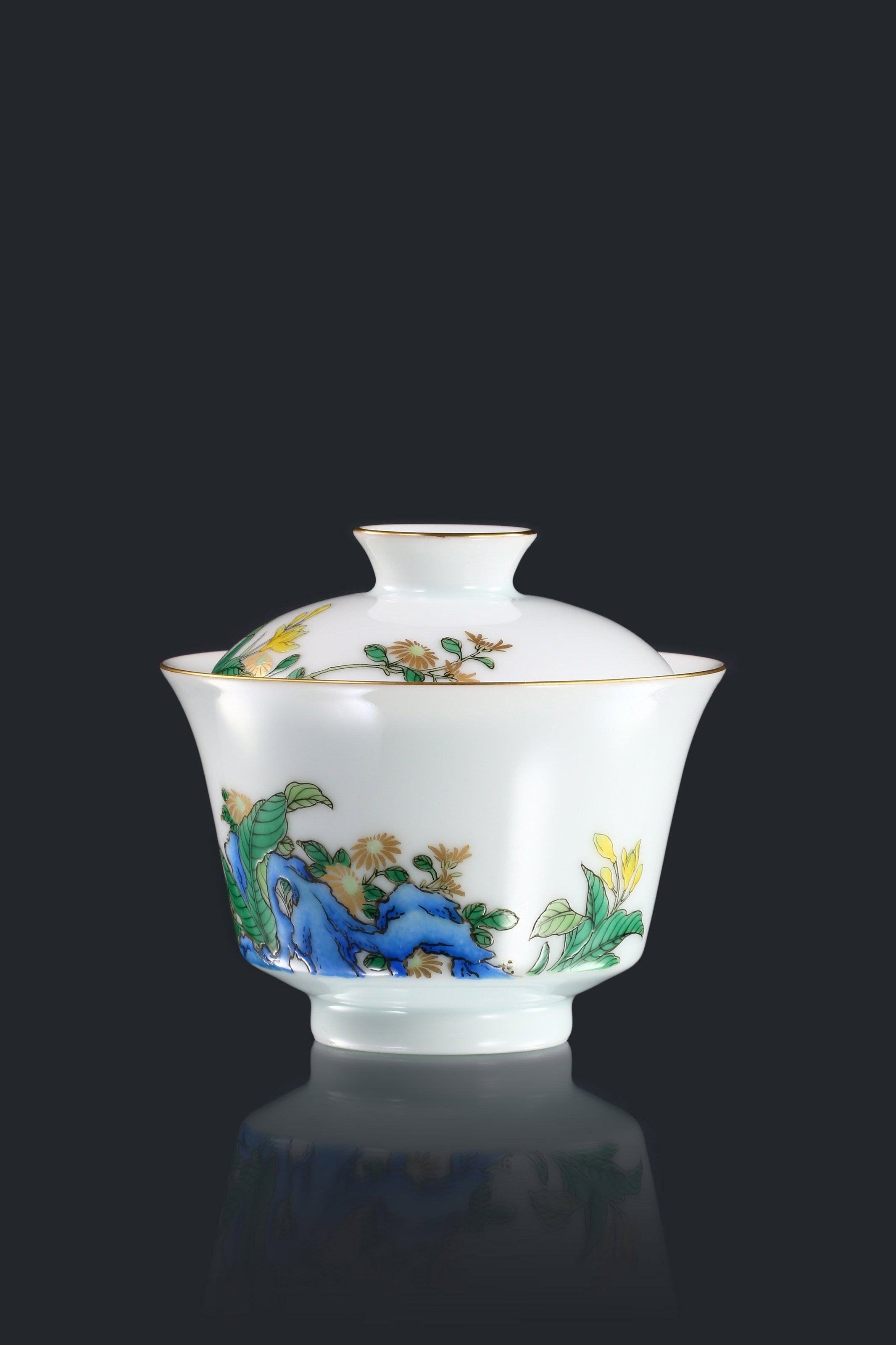 玉簪花盖碗/茗杯