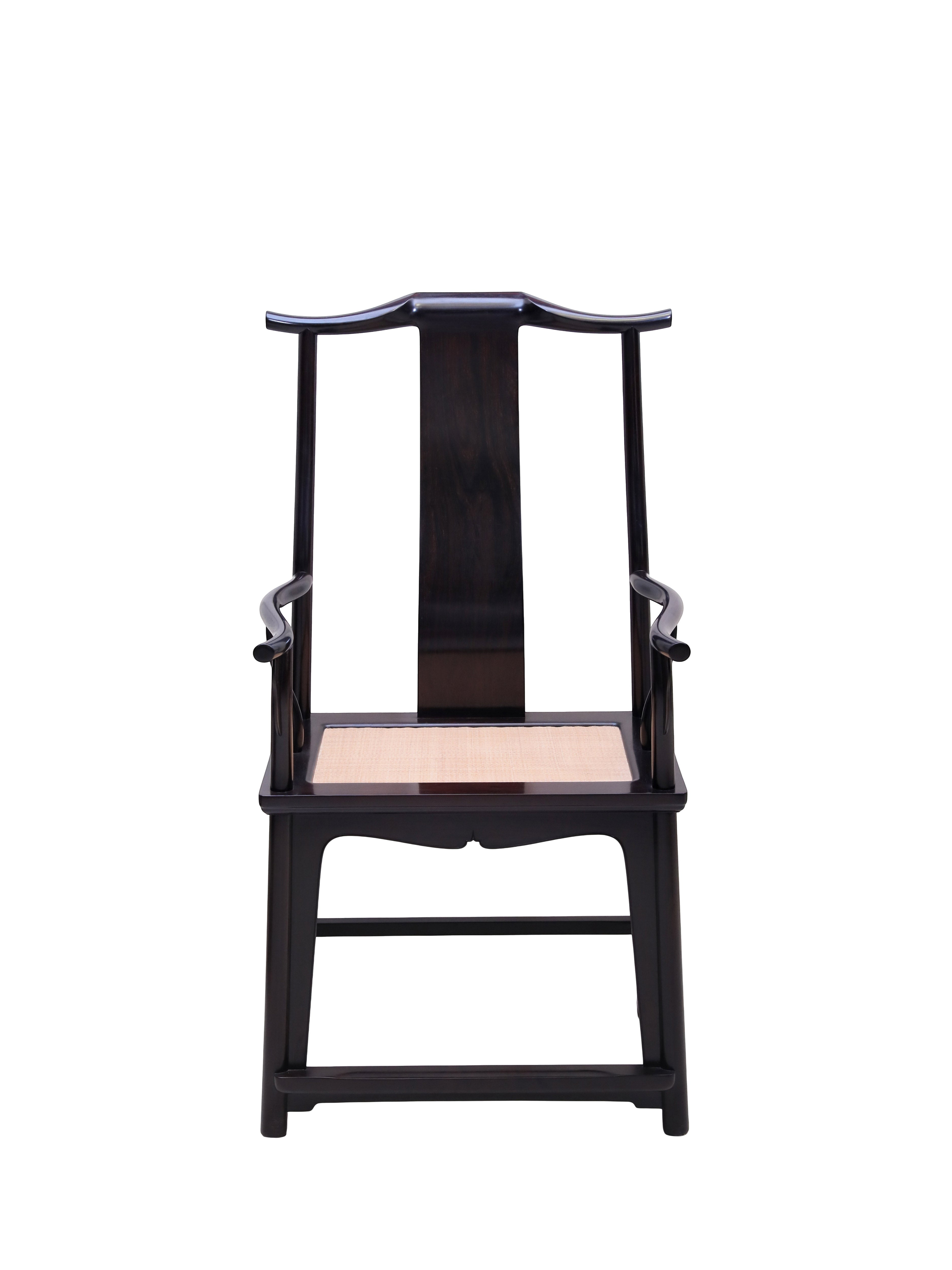 African Blackwood Four-protruding Official's Hat Armchairs Three-Piece Set