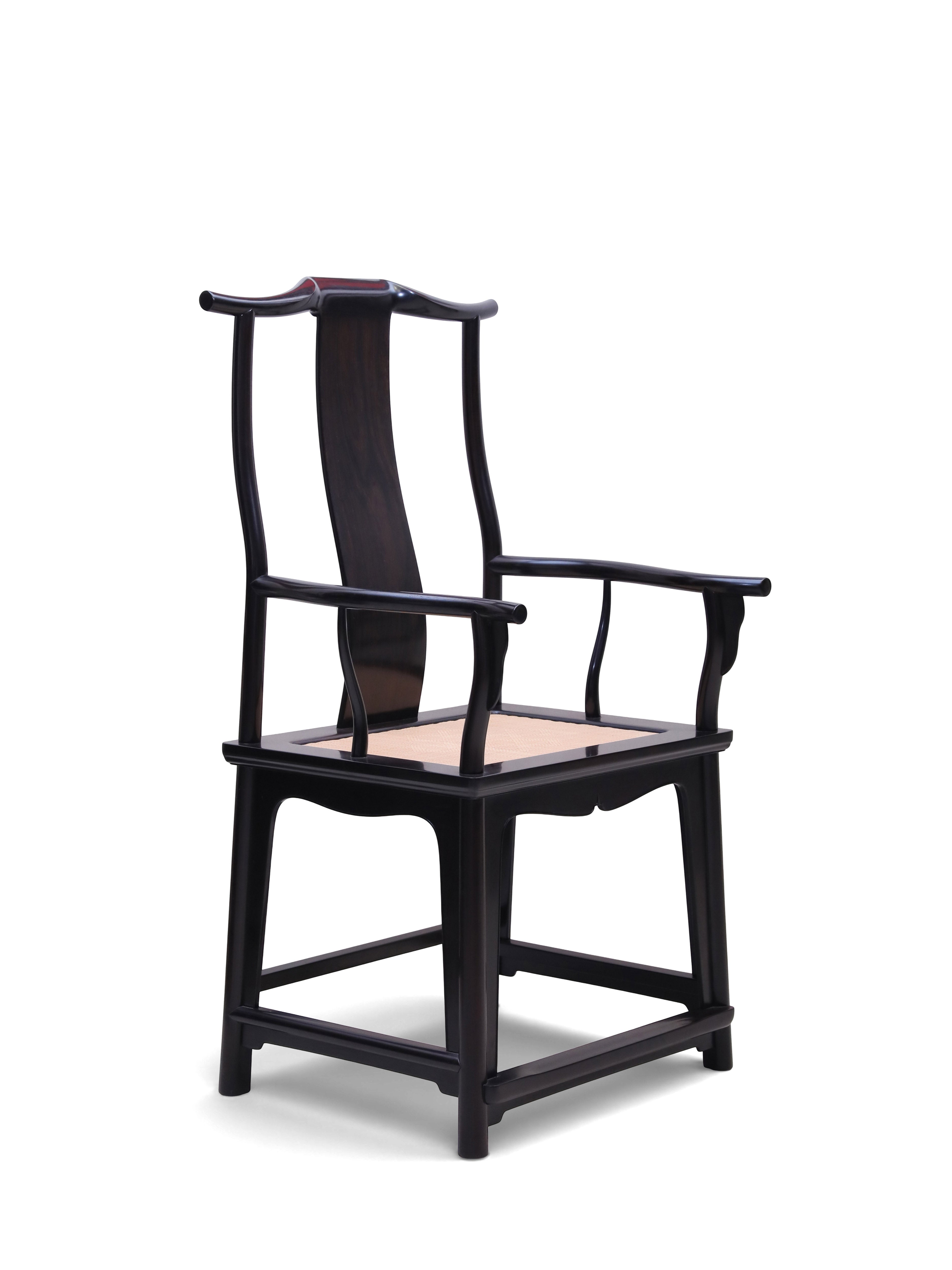African Blackwood Four-protruding Official's Hat Armchairs Three-Piece Set