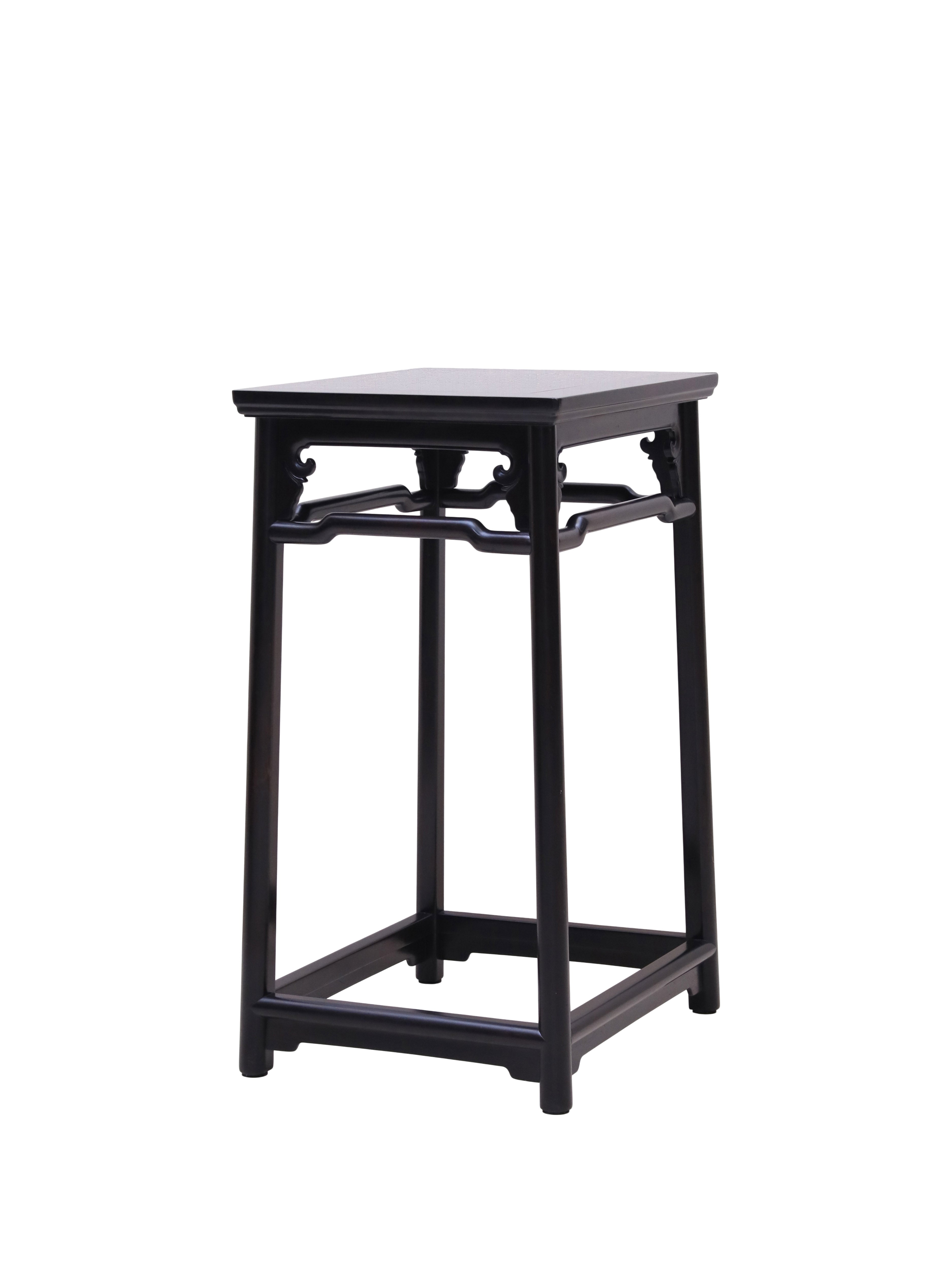 African Blackwood Official's Hat Armchair, with Carved Qilin and Phoenix Motif