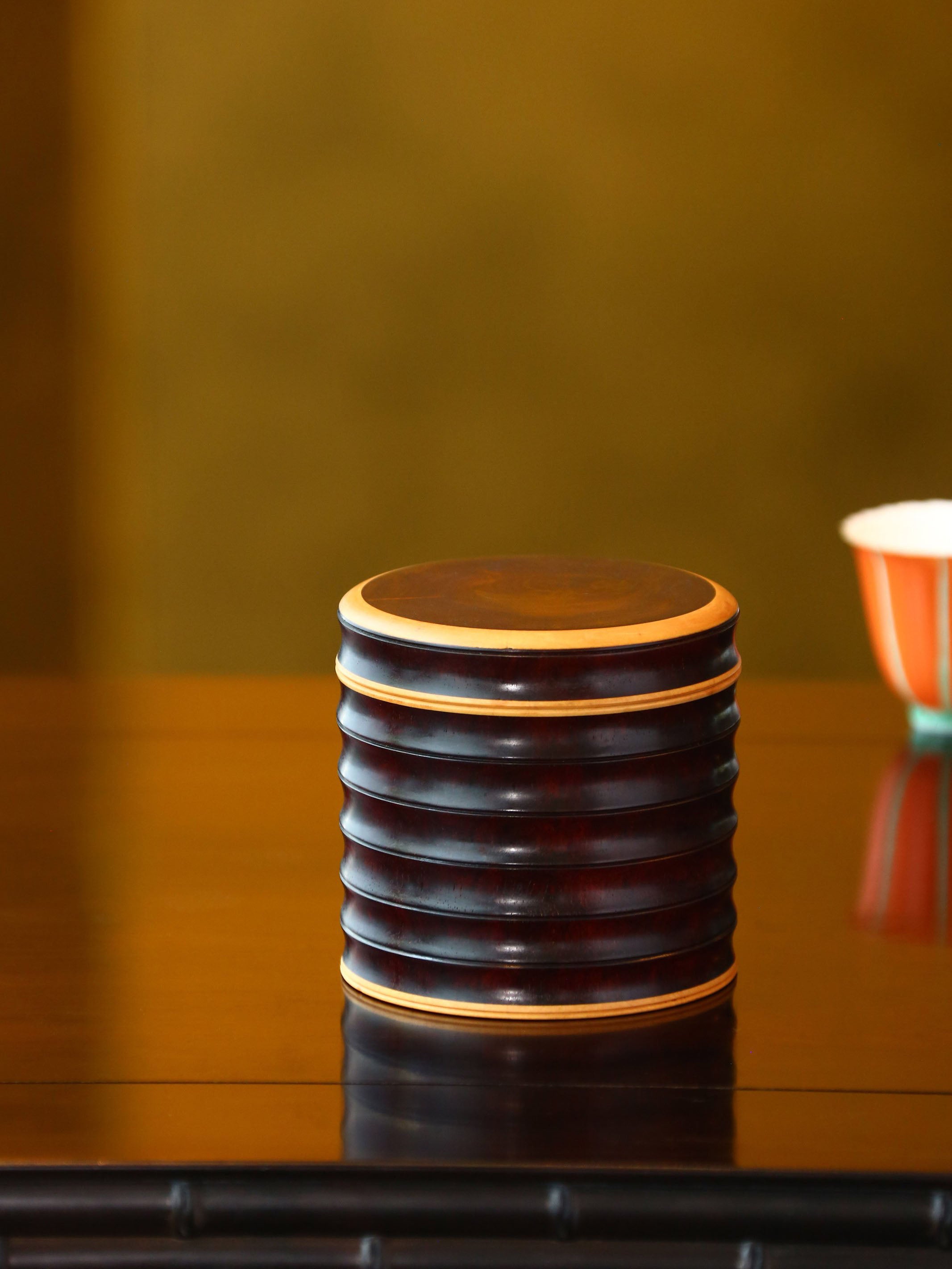 小叶紫檀/黄杨竹节 茶叶罐