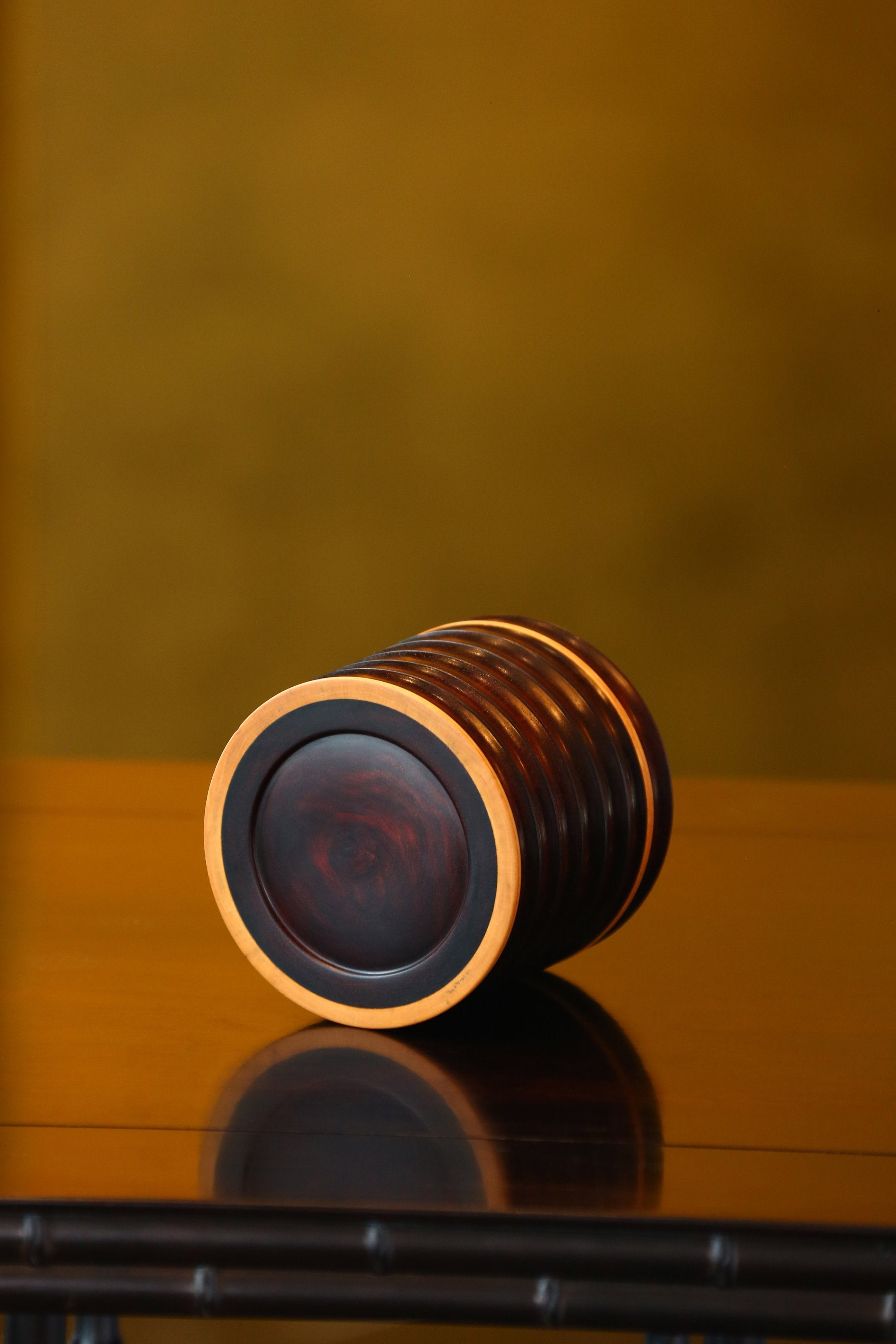 小叶紫檀/黄杨竹节 茶叶罐