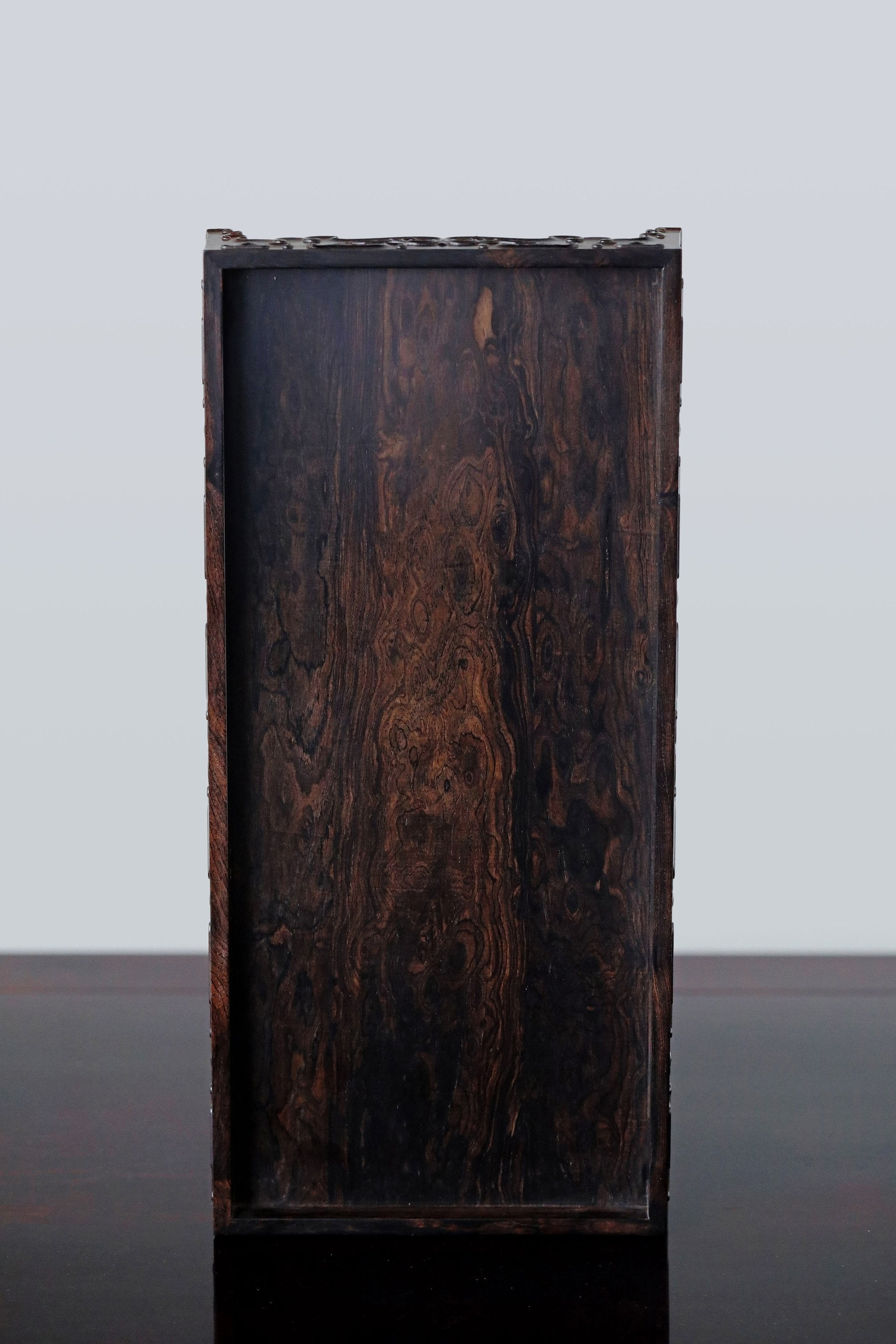 紫光檀如意卷草都承盘