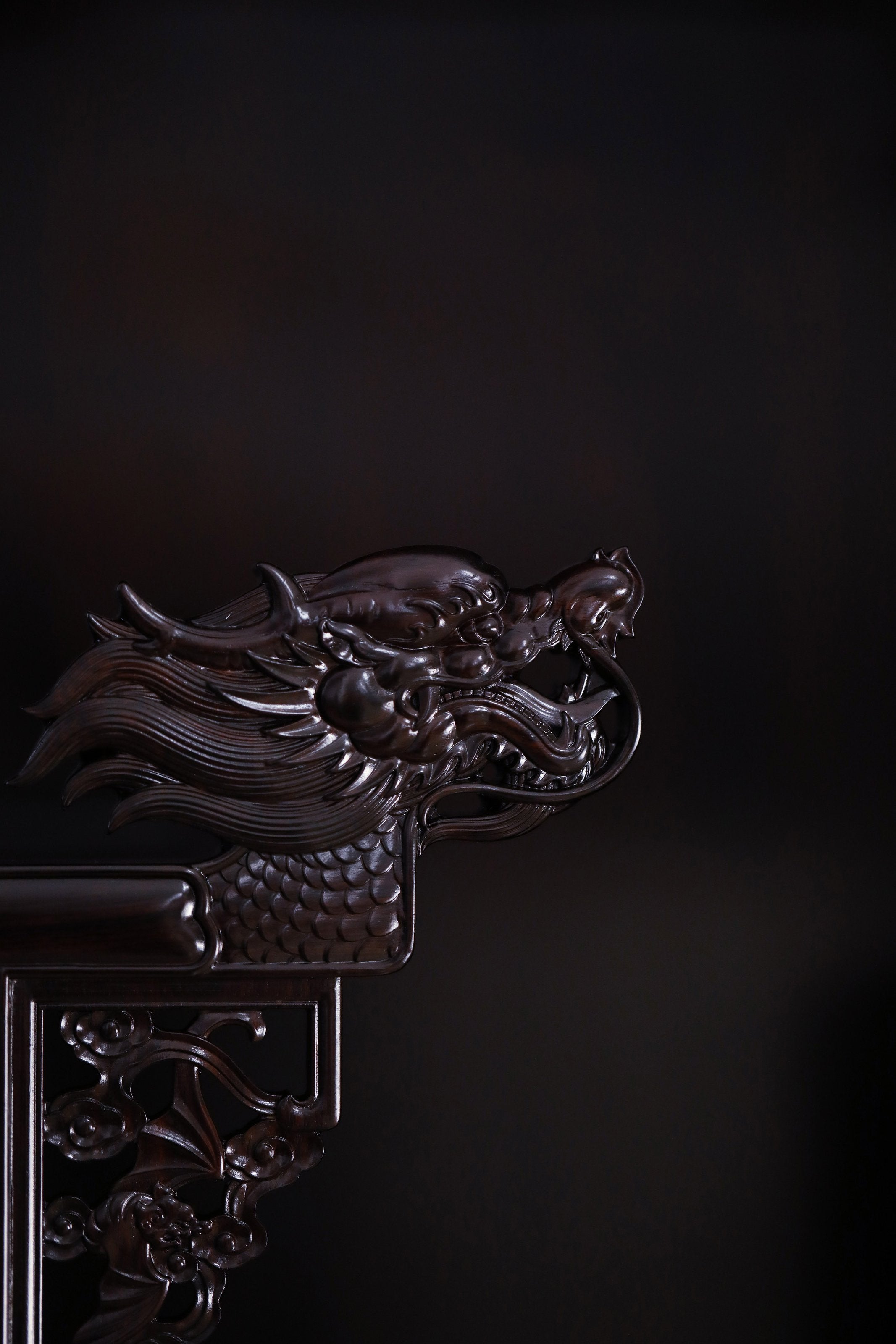紫光檀櫃格架成對